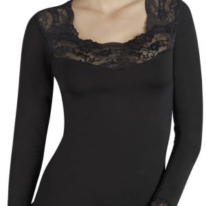 camisetas para mujer puntillas negro